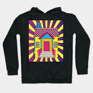 Illustration Dream House Villa Color Effects Hoodie